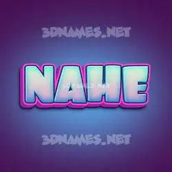 nahe in Phat Purple style - 3D name wallpaper