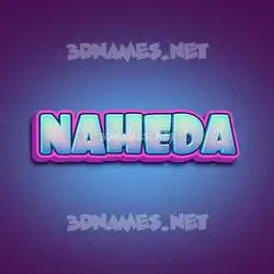 naheda in Phat Purple style - 3D name wallpaper