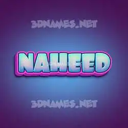 naheed in Phat Purple style - 3D name wallpaper