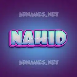 nahid in Phat Purple style - 3D name wallpaper