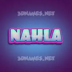 nahla in Phat Purple style - 3D name wallpaper