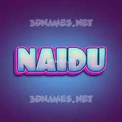 naidu in Phat Purple style - 3D name wallpaper