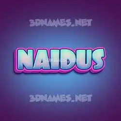 naidus in Phat Purple style - 3D name wallpaper