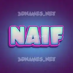 naif in Phat Purple style - 3D name wallpaper