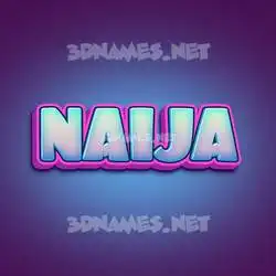 naija in Phat Purple style - 3D name wallpaper