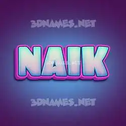 naik in Phat Purple style - 3D name wallpaper