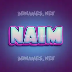 naim in Phat Purple style - 3D name wallpaper