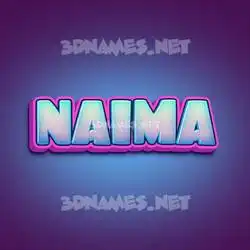 naima in Phat Purple style - 3D name wallpaper