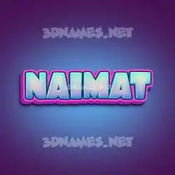 naimat in Phat Purple style - 3D name wallpaper
