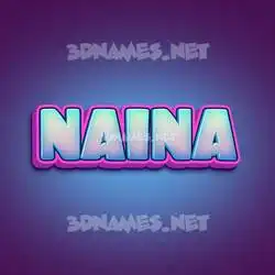 naina in Phat Purple style - 3D name wallpaper