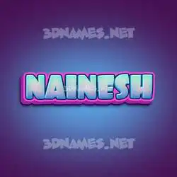 nainesh in Phat Purple style - 3D name wallpaper