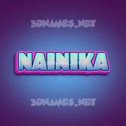 nainika in Phat Purple style - 3D name wallpaper