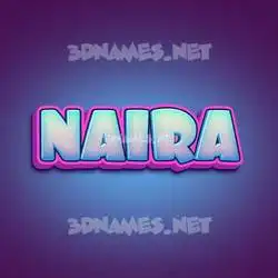 naira in Phat Purple style - 3D name wallpaper