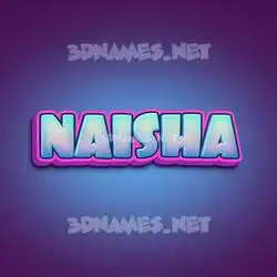 naisha in Phat Purple style - 3D name wallpaper