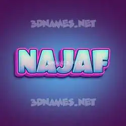najaf in Phat Purple style - 3D name wallpaper