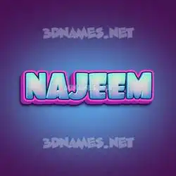 najeem in Phat Purple style - 3D name wallpaper