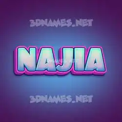 najia in Phat Purple style - 3D name wallpaper