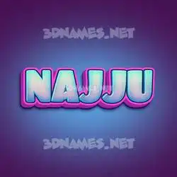 najju in Phat Purple style - 3D name wallpaper