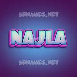 najla in Phat Purple style - 3D name wallpaper
