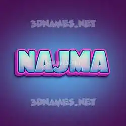 najma in Phat Purple style - 3D name wallpaper