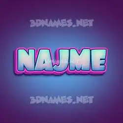 najme in Phat Purple style - 3D name wallpaper