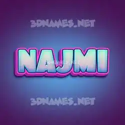 najmi in Phat Purple style - 3D name wallpaper