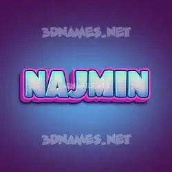 najmin in Phat Purple style - 3D name wallpaper