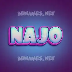 najo in Phat Purple style - 3D name wallpaper
