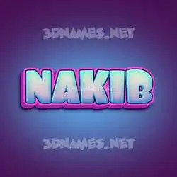 nakib in Phat Purple style - 3D name wallpaper