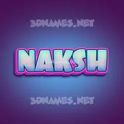 naksh in Phat Purple style - 3D name wallpaper