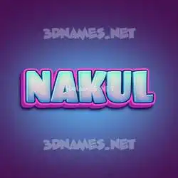 nakul in Phat Purple style - 3D name wallpaper