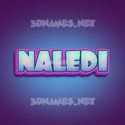 naledi in Phat Purple style - 3D name wallpaper