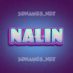 nalin in Phat Purple style - 3D name wallpaper