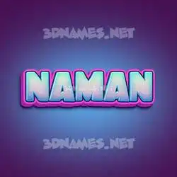 naman in Phat Purple style - 3D name wallpaper