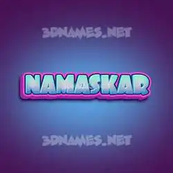 namaskar in Phat Purple style - 3D name wallpaper