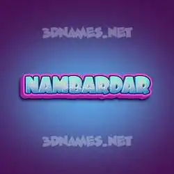 nambardar in Phat Purple style - 3D name wallpaper