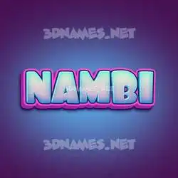 nambi in Phat Purple style - 3D name wallpaper