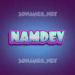 namdev in Phat Purple style - 3D name wallpaper