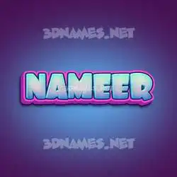 nameer in Phat Purple style - 3D name wallpaper