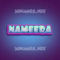 nameera in Phat Purple style - 3D name wallpaper