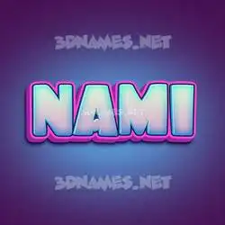 nami in Phat Purple style - 3D name wallpaper