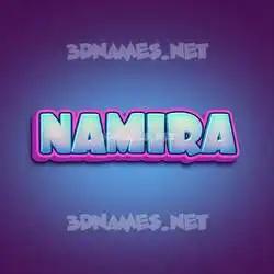 namira in Phat Purple style - 3D name wallpaper