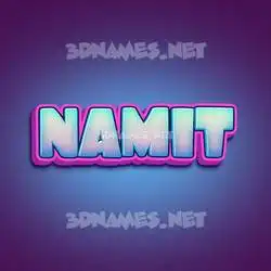 namit in Phat Purple style - 3D name wallpaper