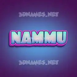 nammu in Phat Purple style - 3D name wallpaper