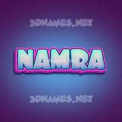 namra in Phat Purple style - 3D name wallpaper