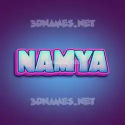 namya in Phat Purple style - 3D name wallpaper