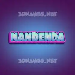 nanbenda in Phat Purple style - 3D name wallpaper