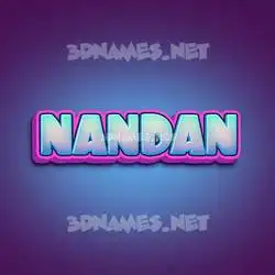 nandan in Phat Purple style - 3D name wallpaper