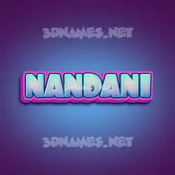 nandani in Phat Purple style - 3D name wallpaper