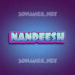 nandeesh in Phat Purple style - 3D name wallpaper